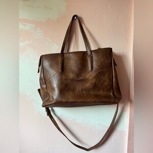 Faux Leather Crossbody Purse